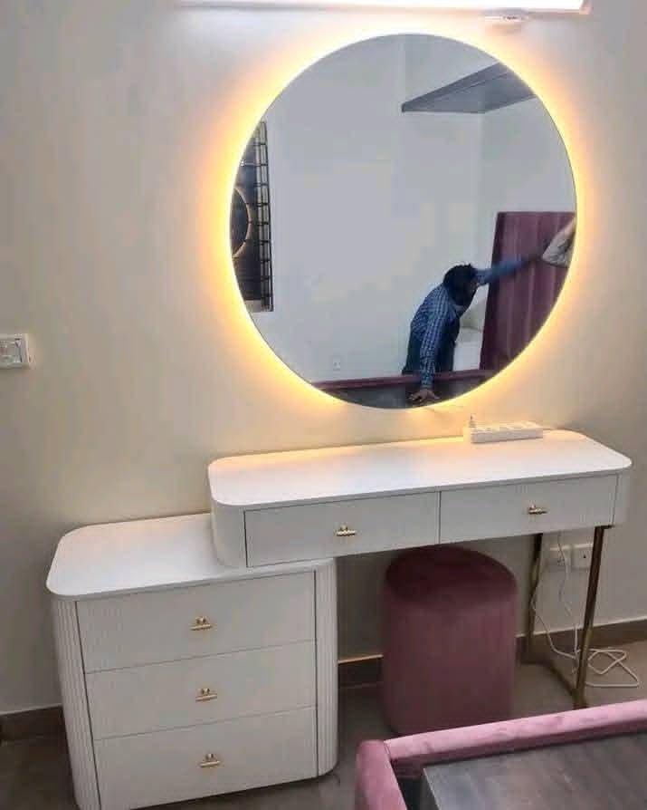 White Fluted Dresser Vanity